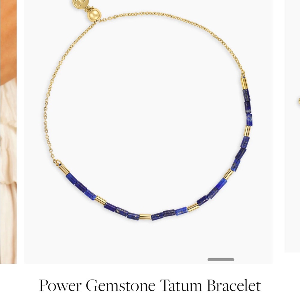 NEW Gorjana Power Gemstone Tatum Bracelet in Lapis for Wisdom - Gold & Blue